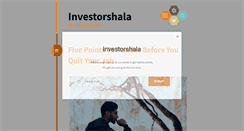 Desktop Screenshot of investorshala.com